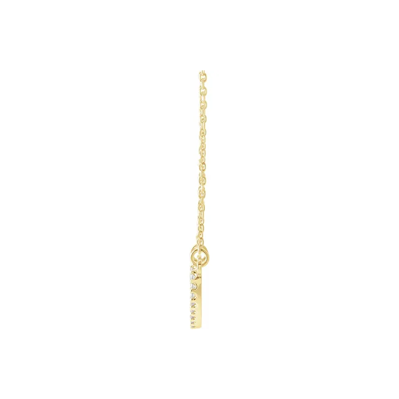 Petite Gold & Diamond Heart Necklace