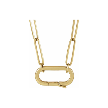 Paper Clip Chain Necklaces in 14K Yellow Gold