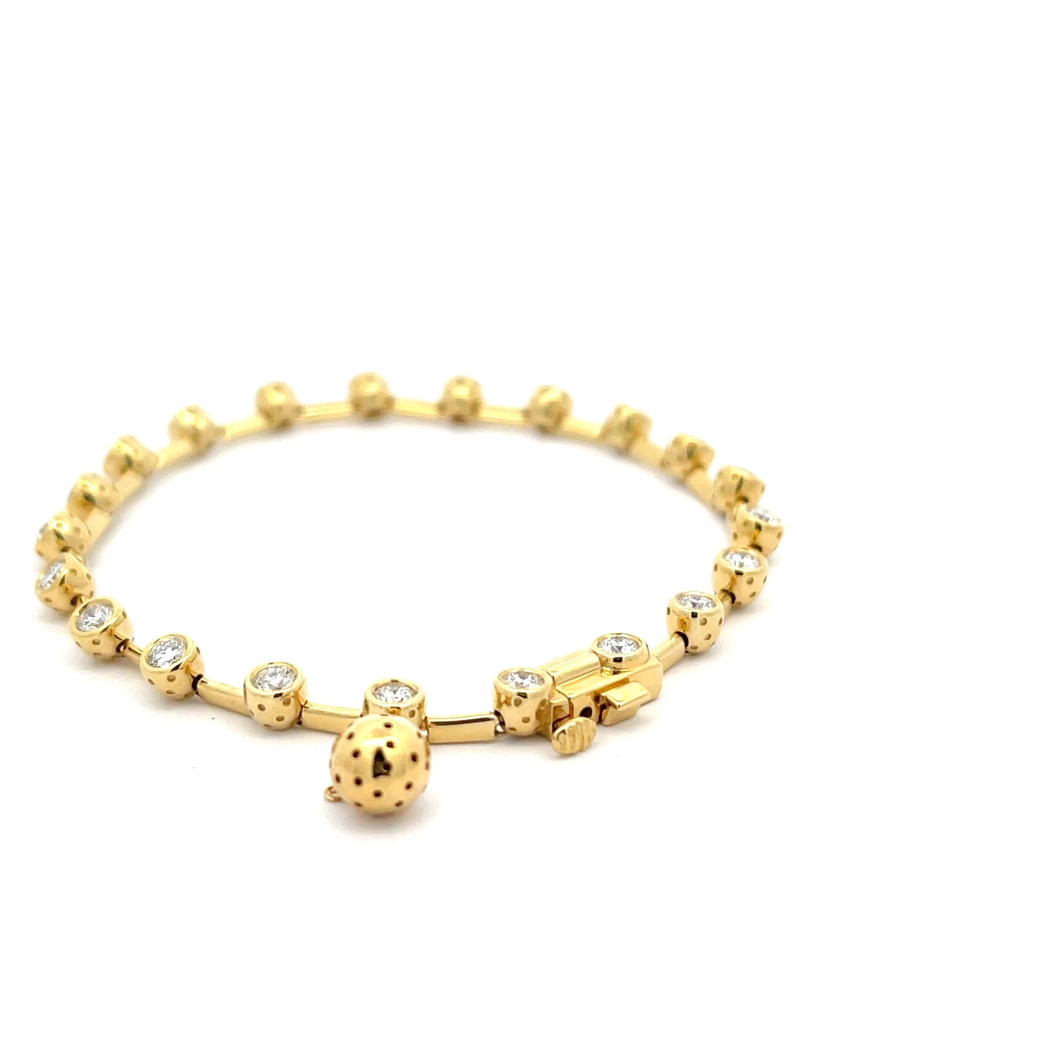 "Down the Line" Diamond Pickleball Bracelet