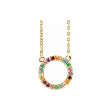 Full Circle Rainbow Necklace