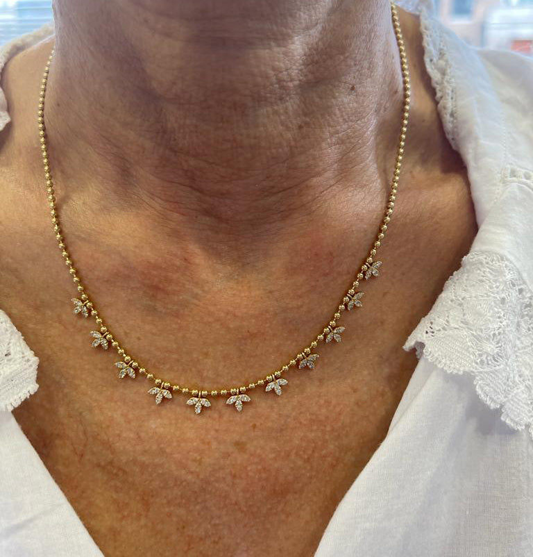 Diamond Maple-Leaf Necklace
