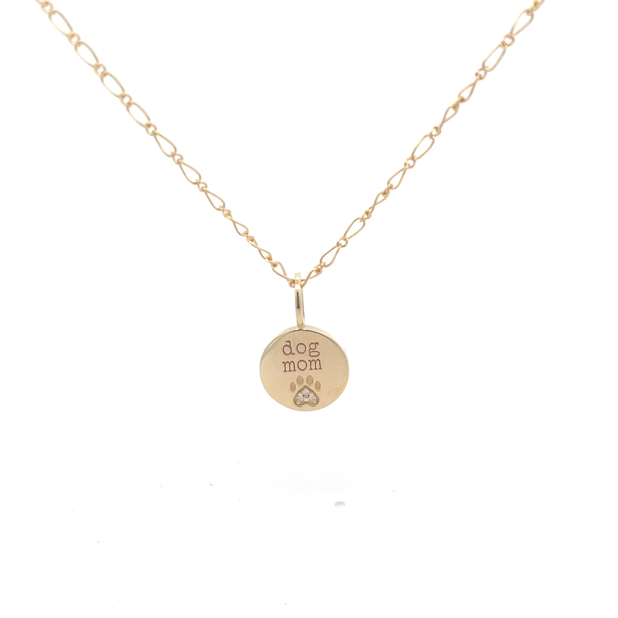 Dog Mom Diamond Necklace - Pet Mom Jewelry