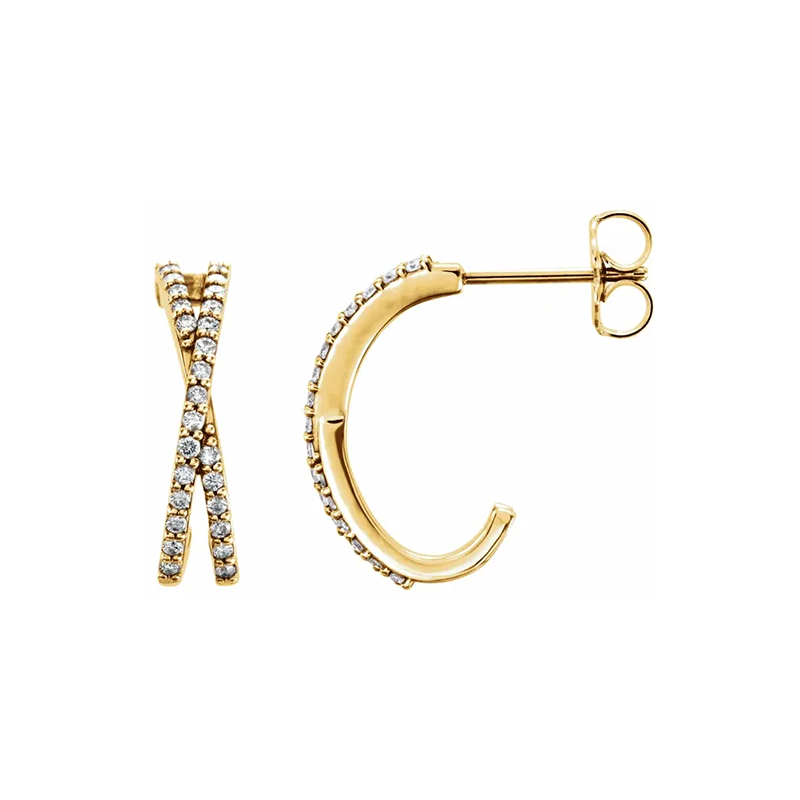 Cross My Heart J-Hoop Earrings