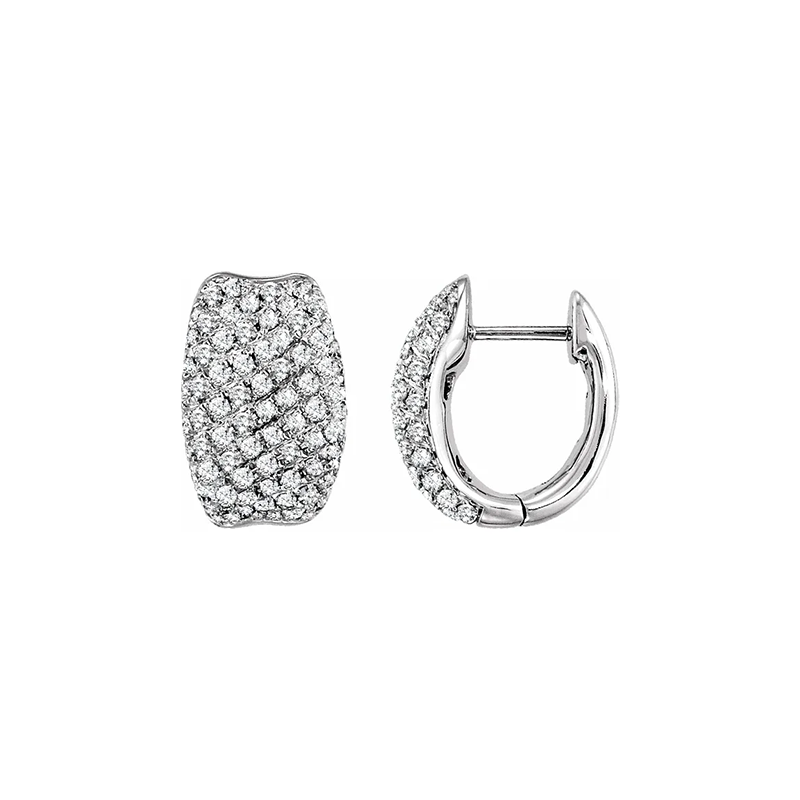 Bedazzle Diamond Hoops