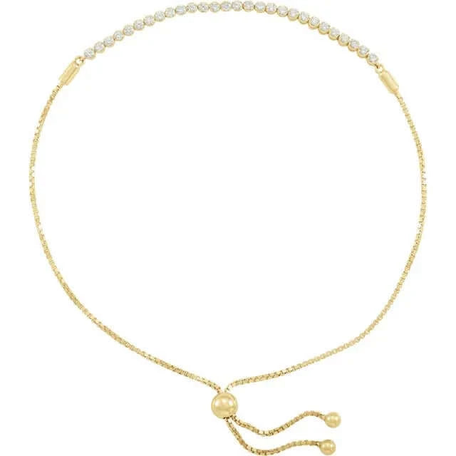 "Be My Valentine" Diamond Bolo Bracelet