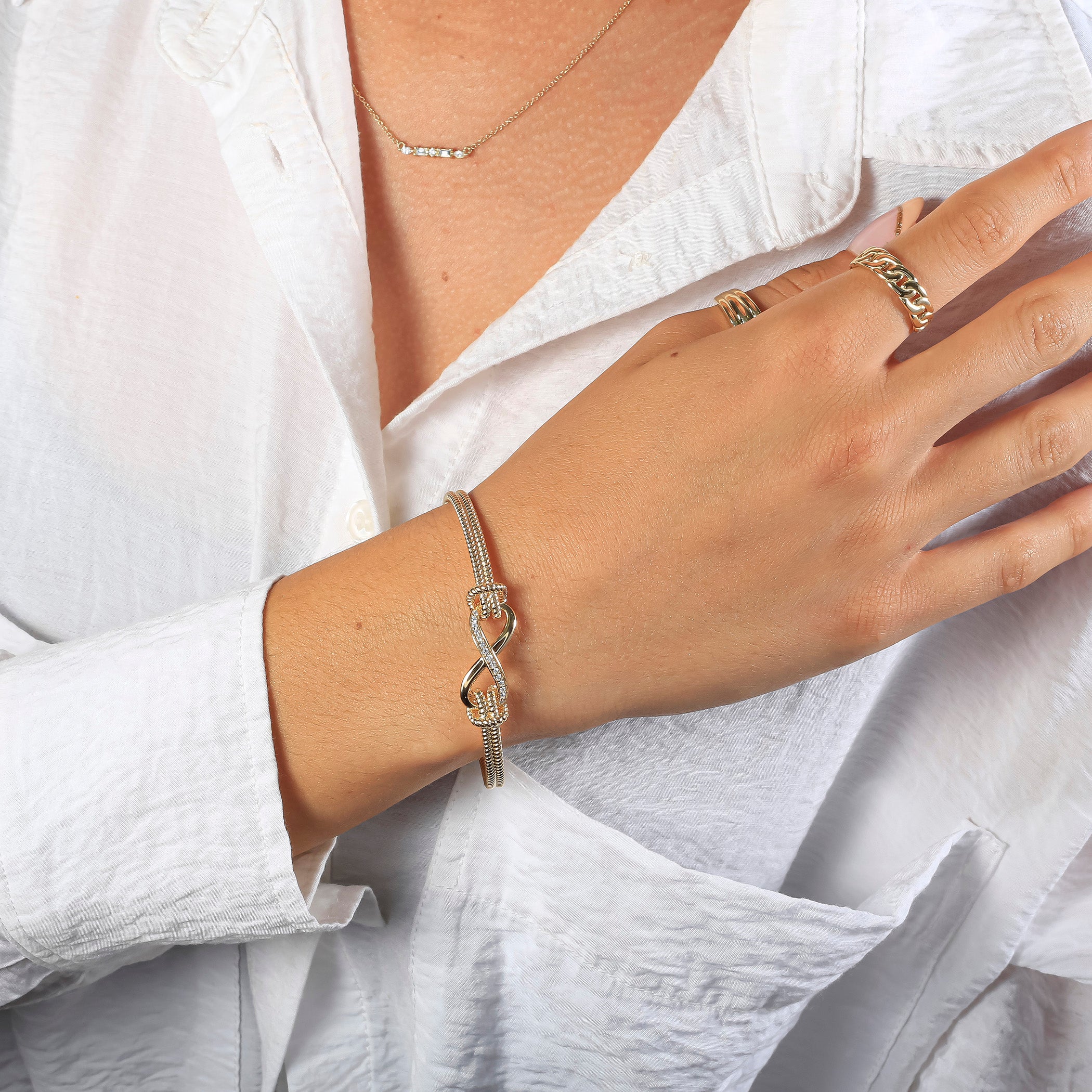Infinity and Beyond Natural Diamond Bangle