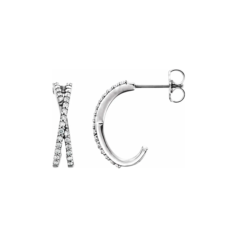 Cross My Heart J-Hoop Earrings