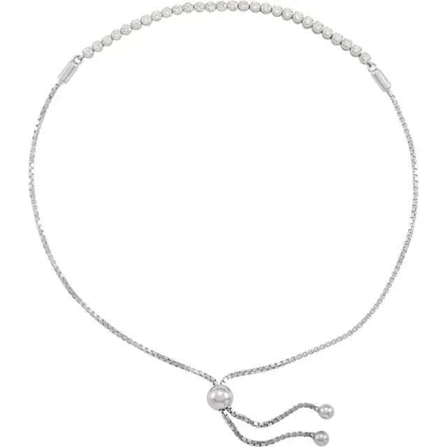 "Be My Valentine" Diamond Bolo Bracelet