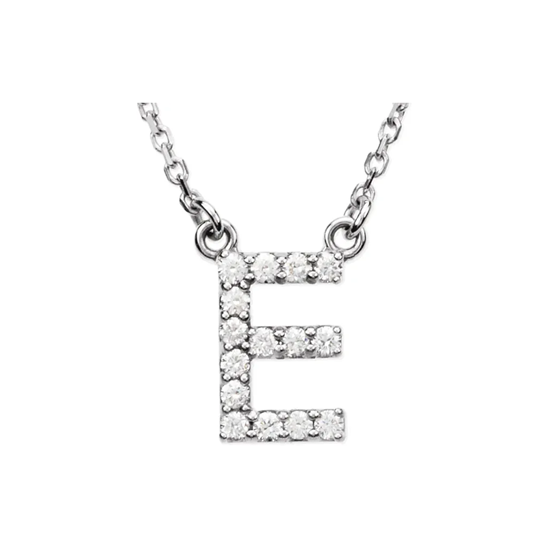 Diamond Initial Necklace in 14K Gold