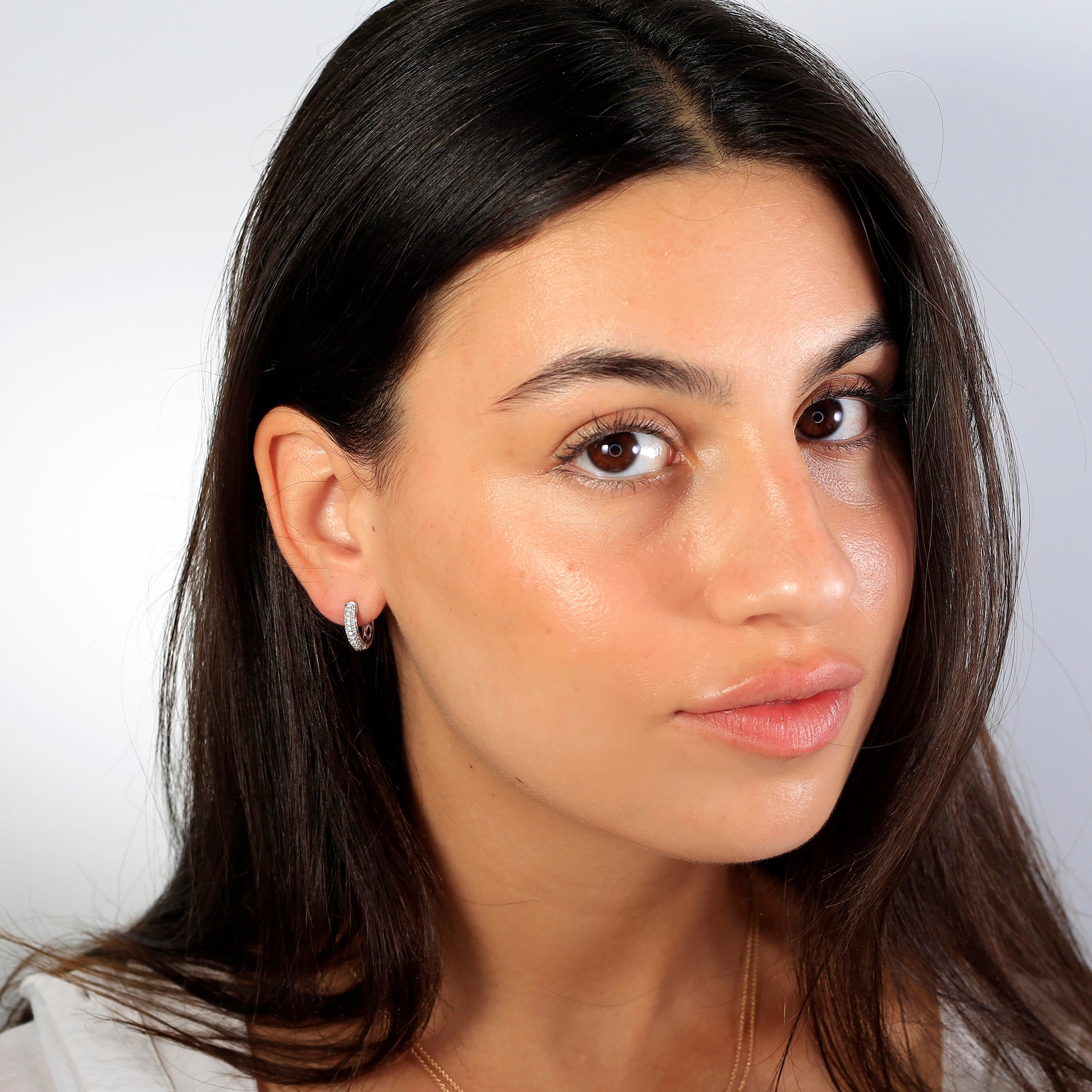 Twist on a Classic Diamond Hoop Earrings