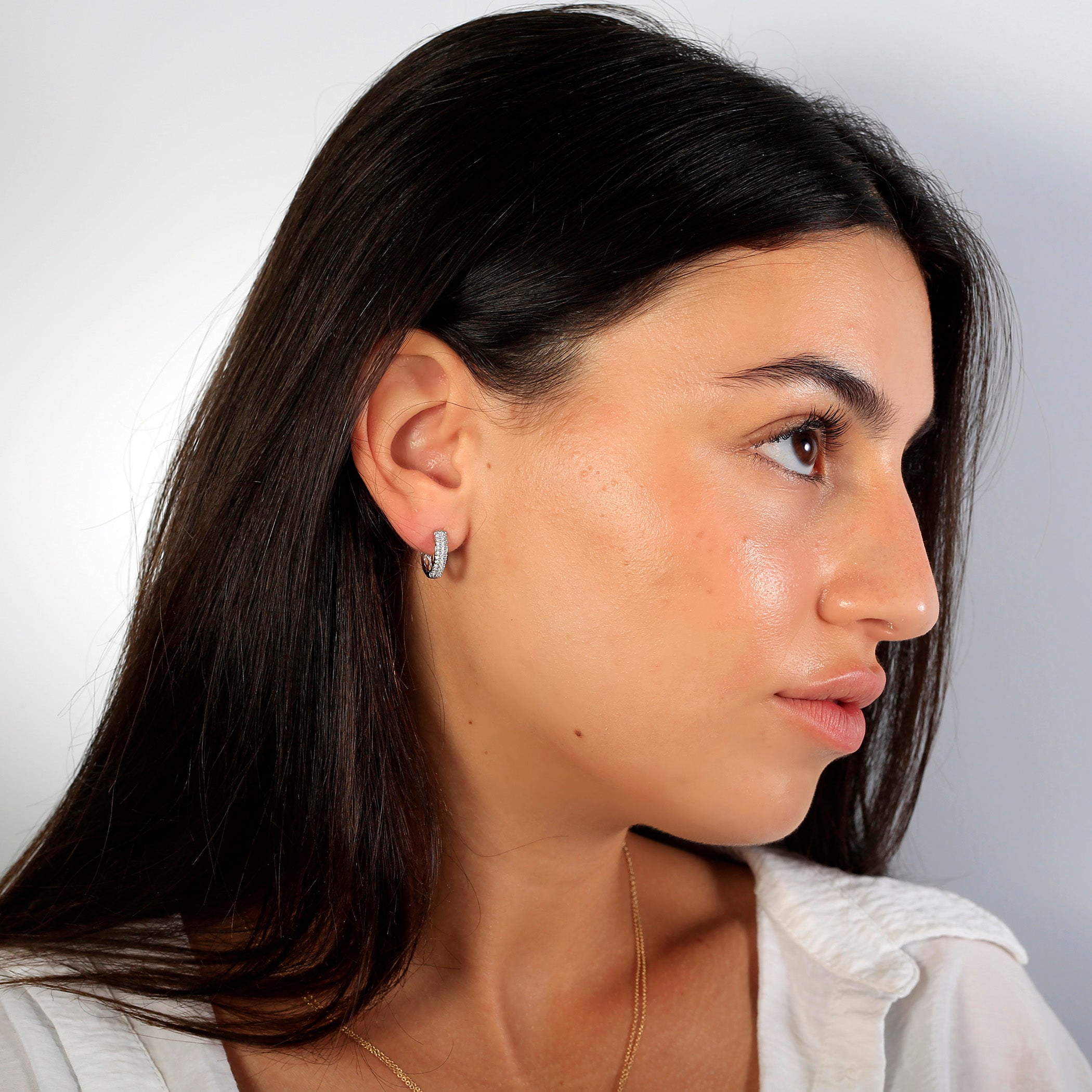 Twist on a Classic Diamond Hoop Earrings