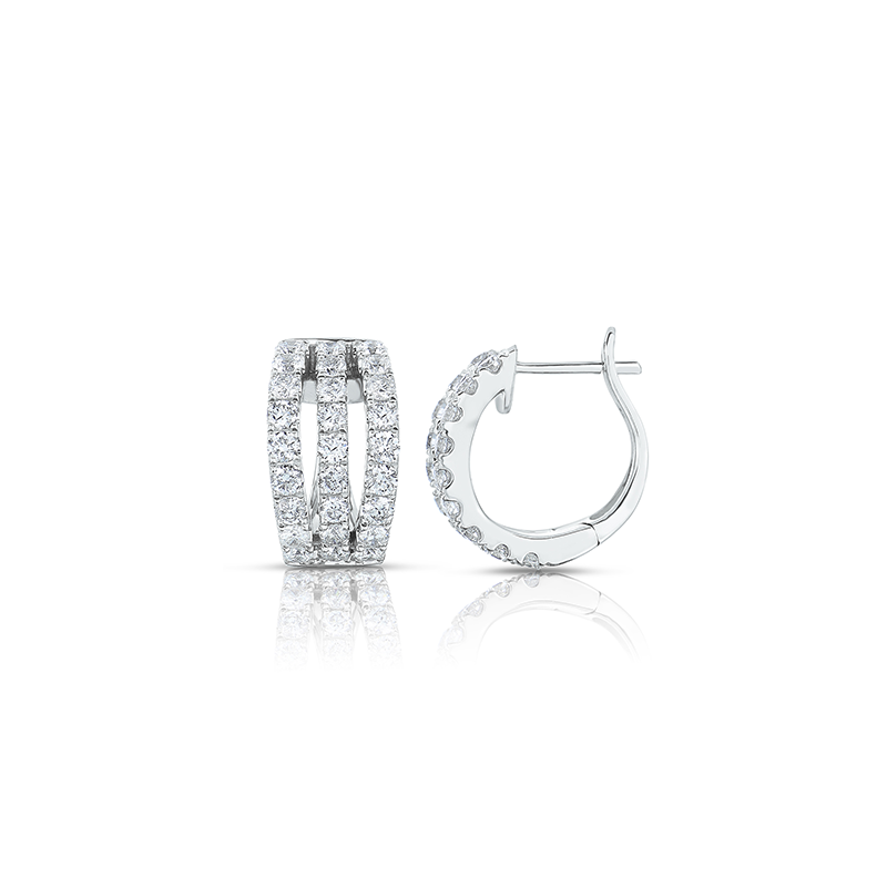 In A Thrice Diamond Hoop Earrings