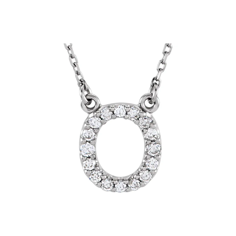 Diamond Initial Necklace in 14K Gold