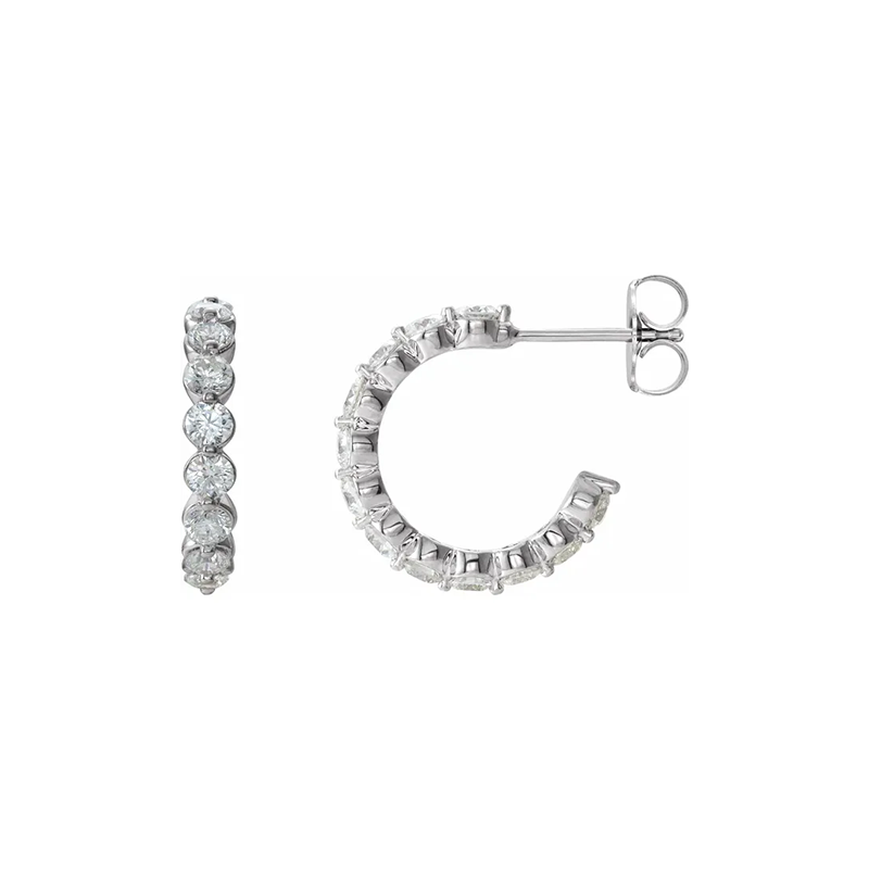 Sparkling Diamond Huggies