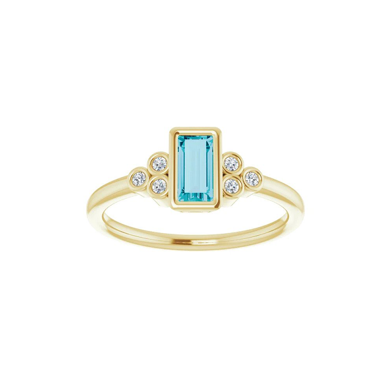 14K Yellow Gold Stars at Day Ring