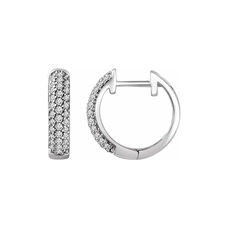 Twist on a Classic Diamond Hoop Earrings