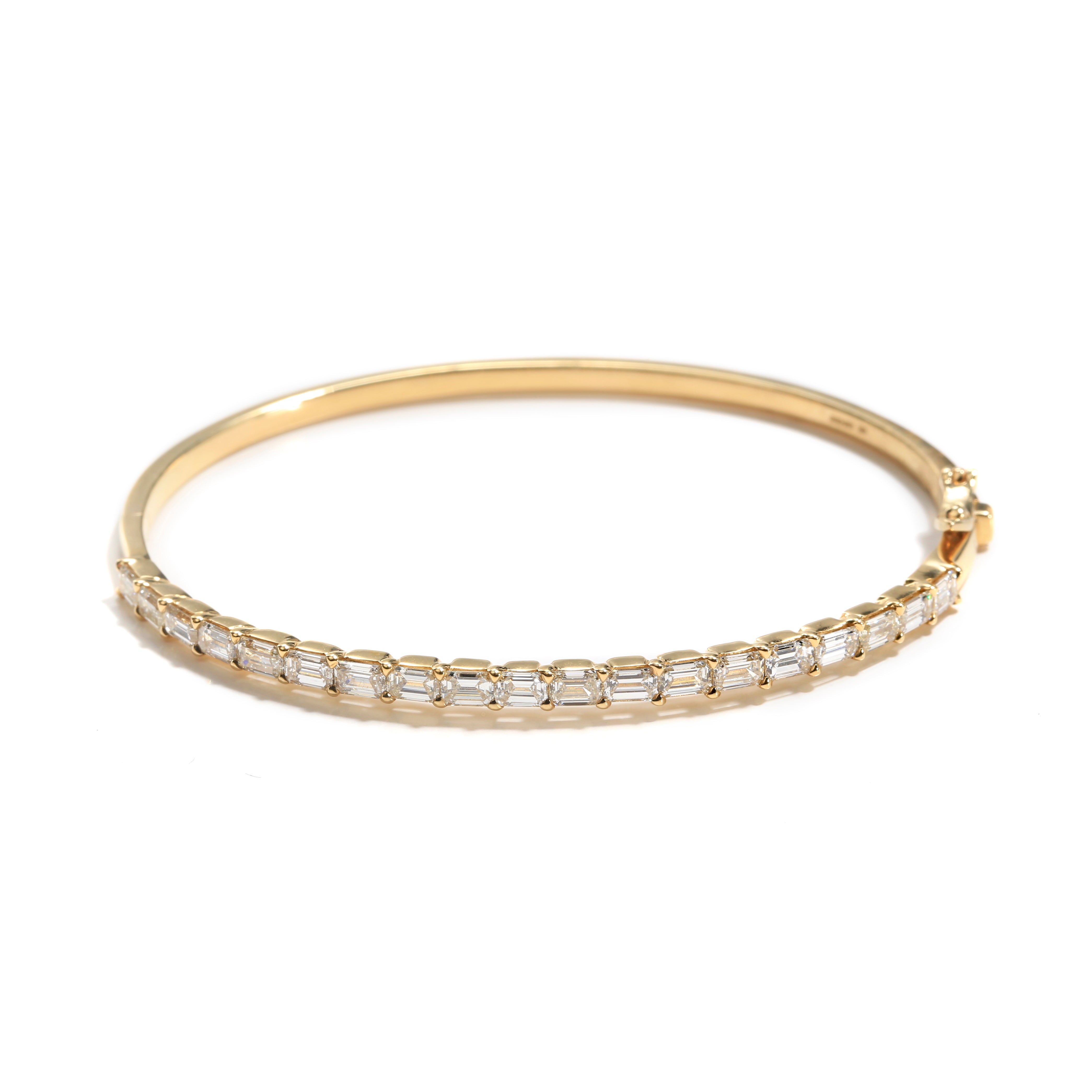 Emerald-Cut Diamond Bangle