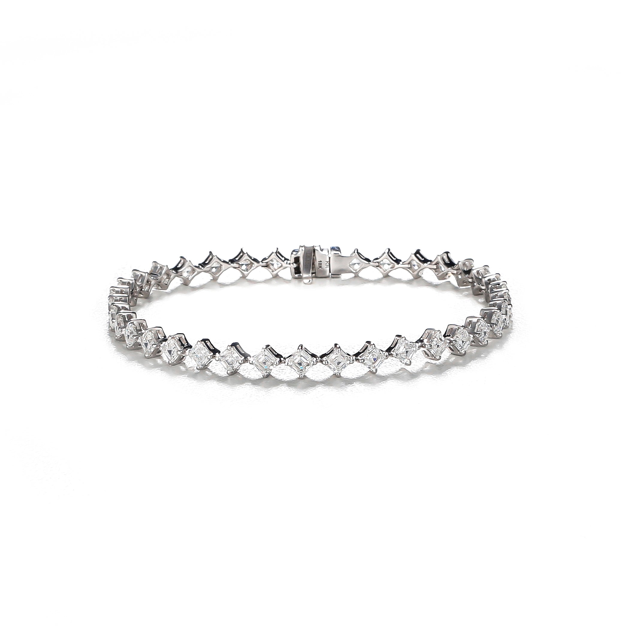 Yes Please! 5.60 CTW Asscher-Cut Diamond Tennis Bracelet