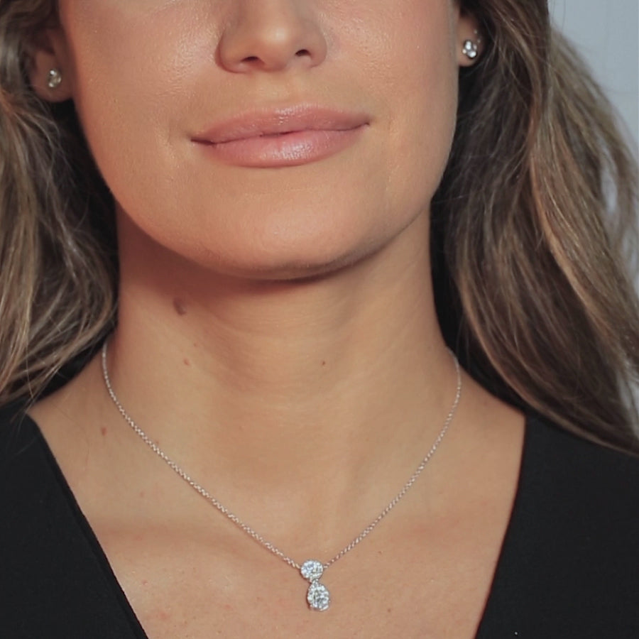 Happy Tear Drop Diamond Pendant