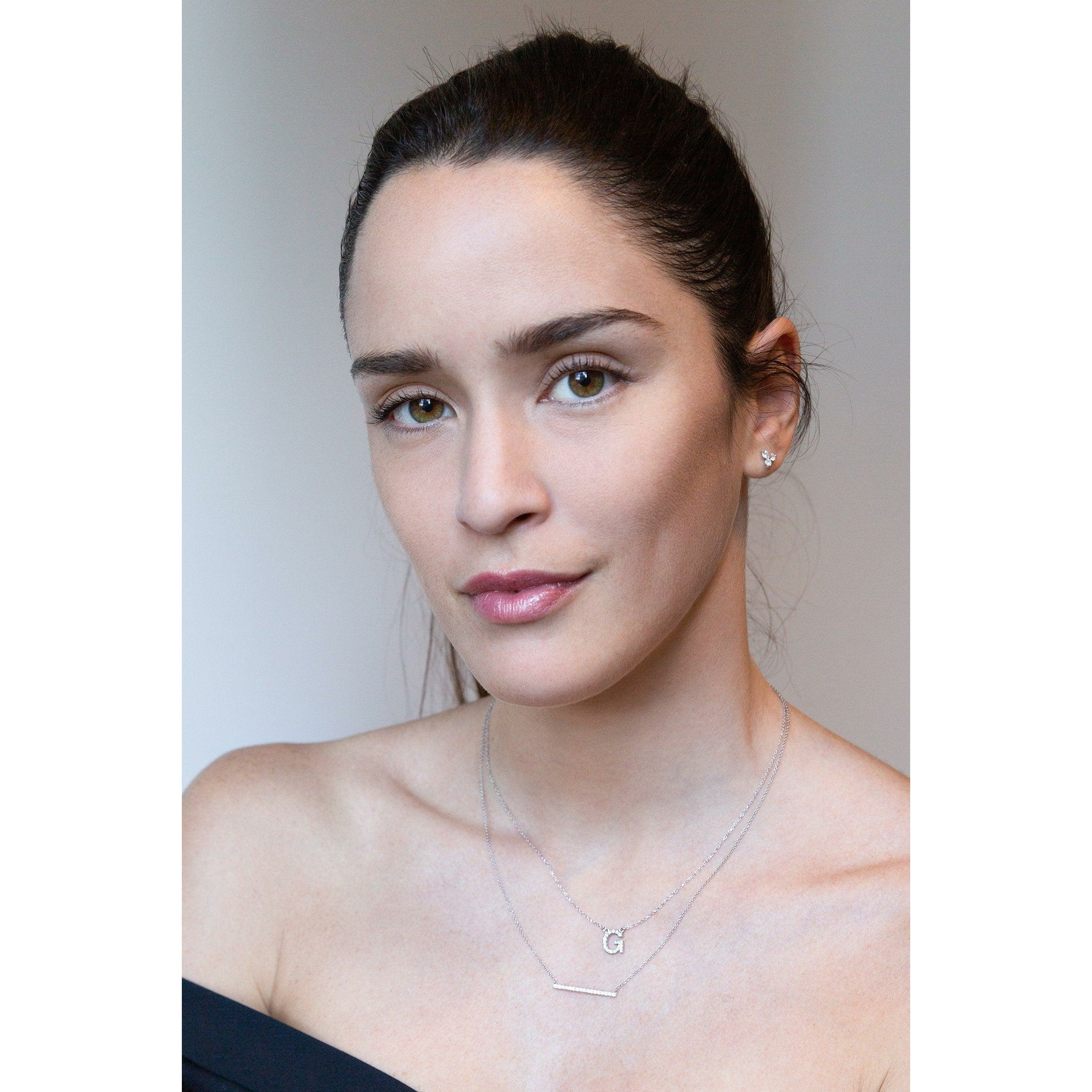 Diamond Bar Necklace - Lumije New York
