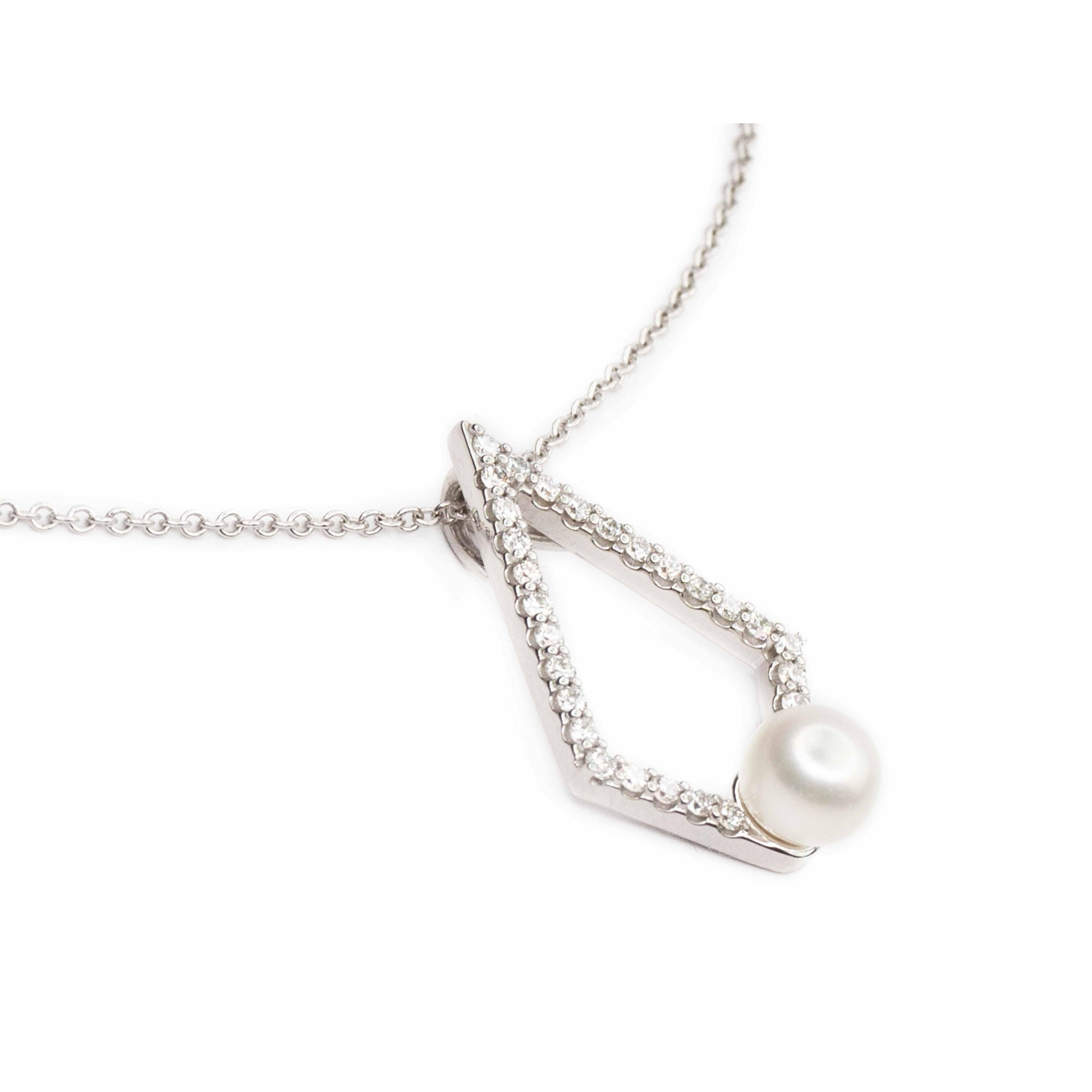 Diamonds and Pearl Pendant - Lumije New York