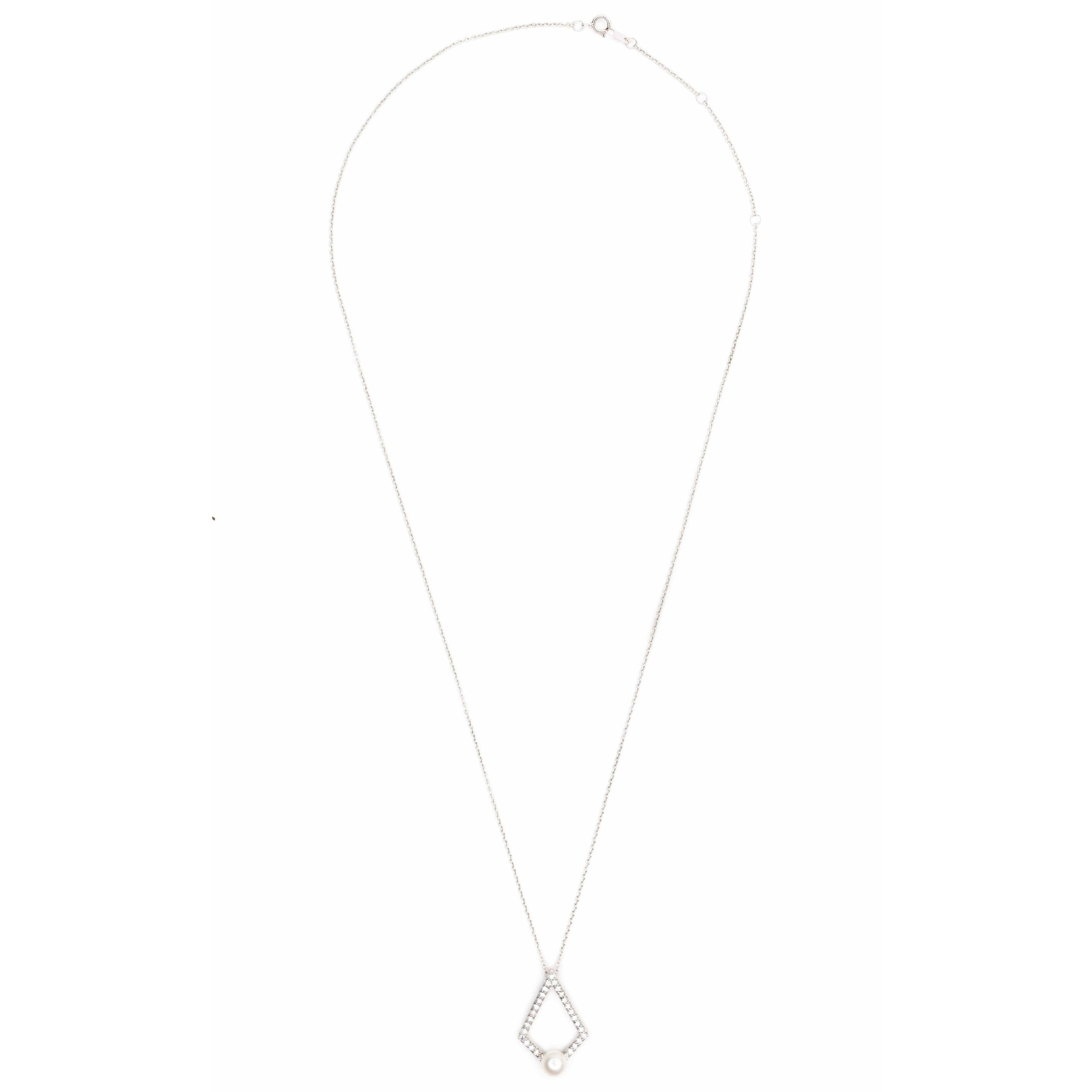 Diamonds and Pearl Pendant - Lumije New York