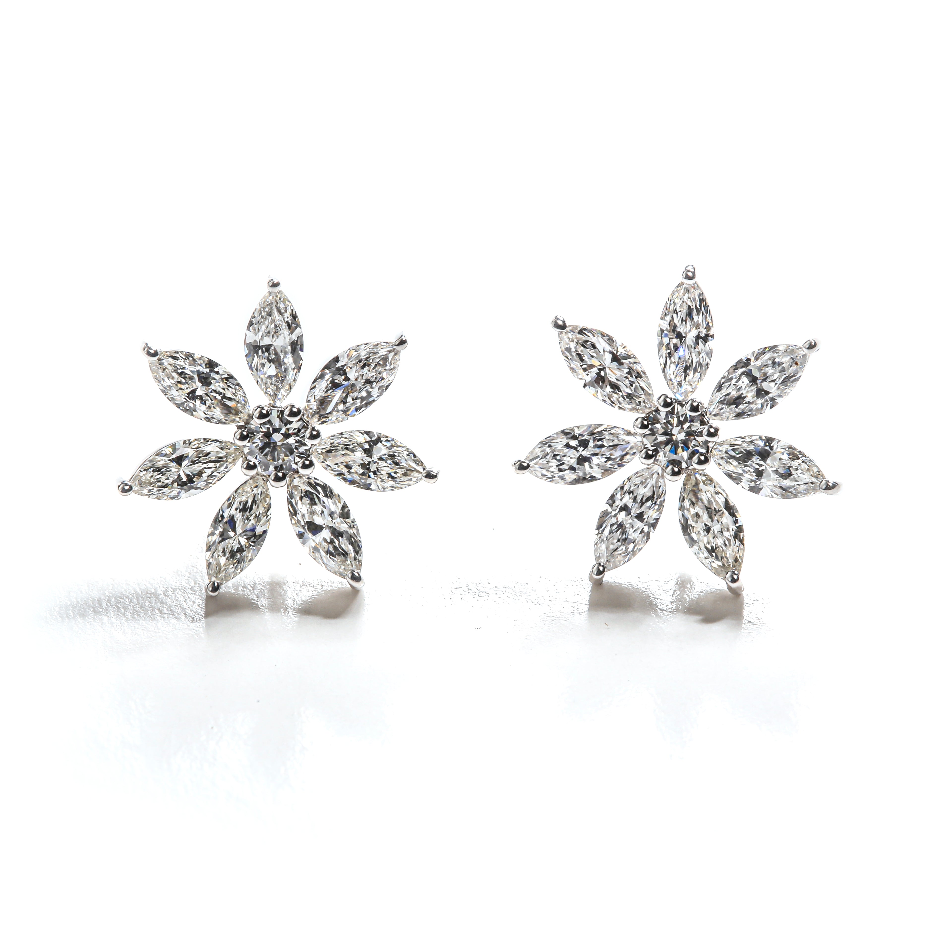 Marquise-Cut Diamond Earrings
