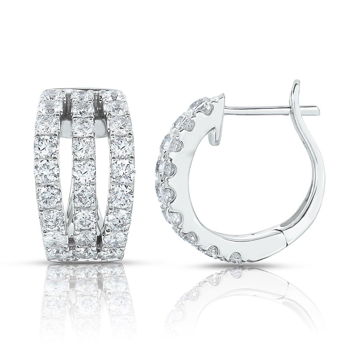 In A Thrice Diamond Hoop Earrings - Lumije New York