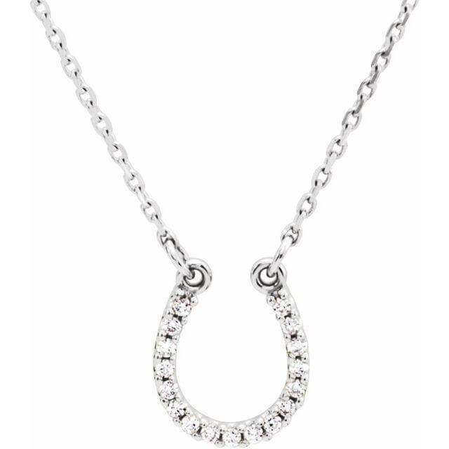 "Lucky" Horseshoe Diamond Pendant - Lumije New York