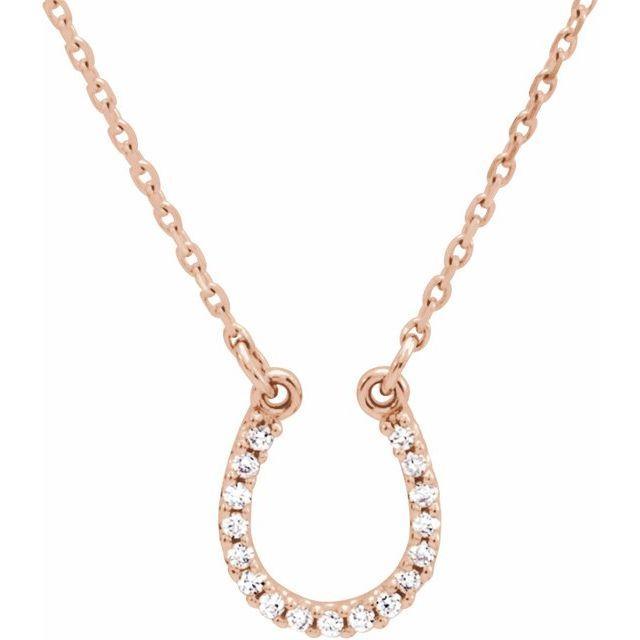 "Lucky" Horseshoe Diamond Pendant - Lumije New York