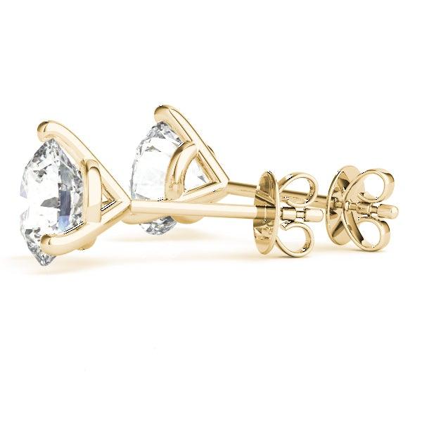 Lumije Signature Diamond Studs in Martini Setting (I Color, SI Clarity) in Yellow Gold - Lumije New York