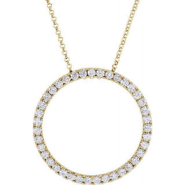 Medium Diamond Circle Pendant - Lumije New York