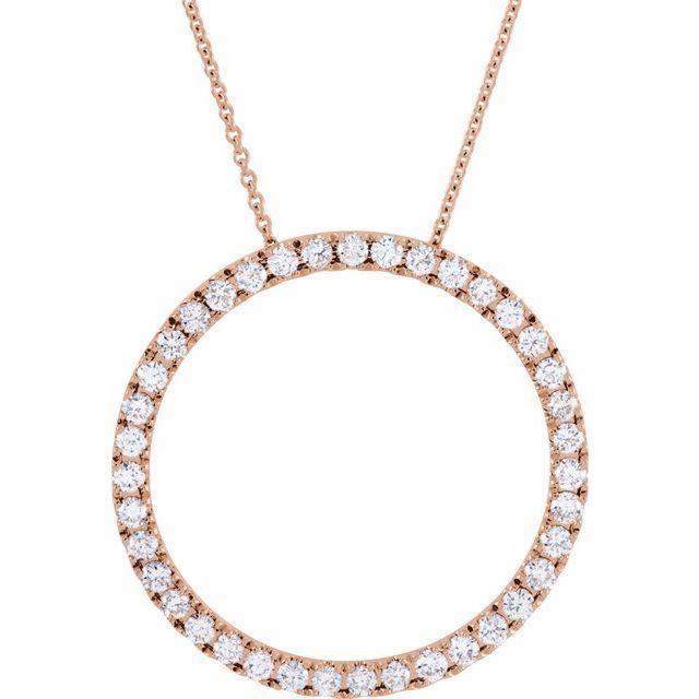 Medium Diamond Circle Pendant - Lumije New York