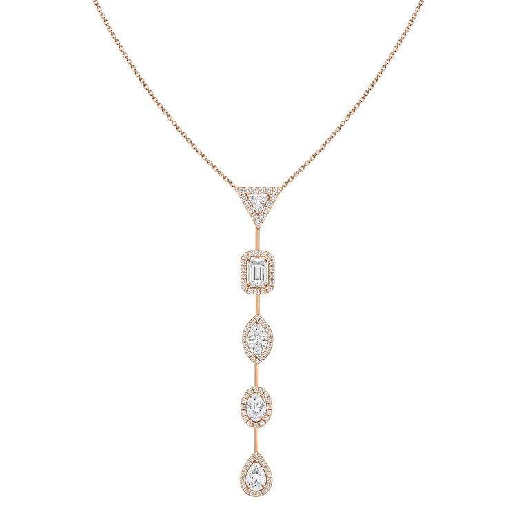 Multi-Shape Cascading Diamond Pendant - Lumije New York