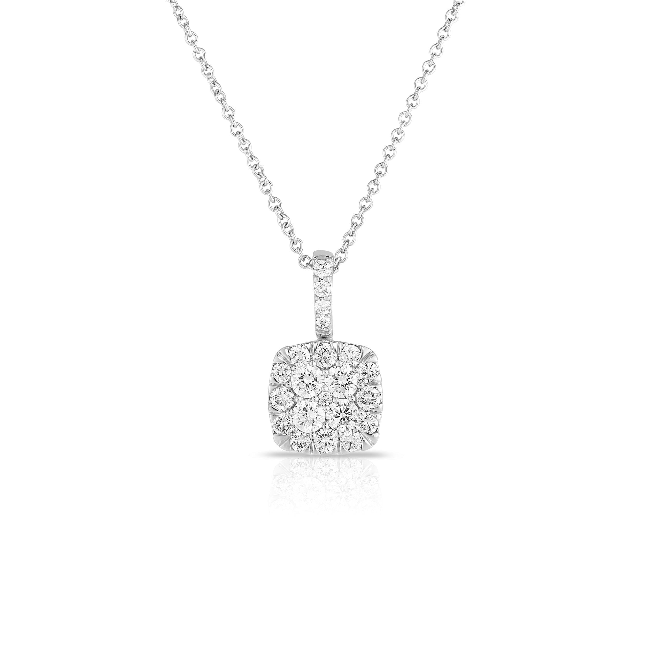 Multi-Stone Square Diamond Pendant - Lumije New York
