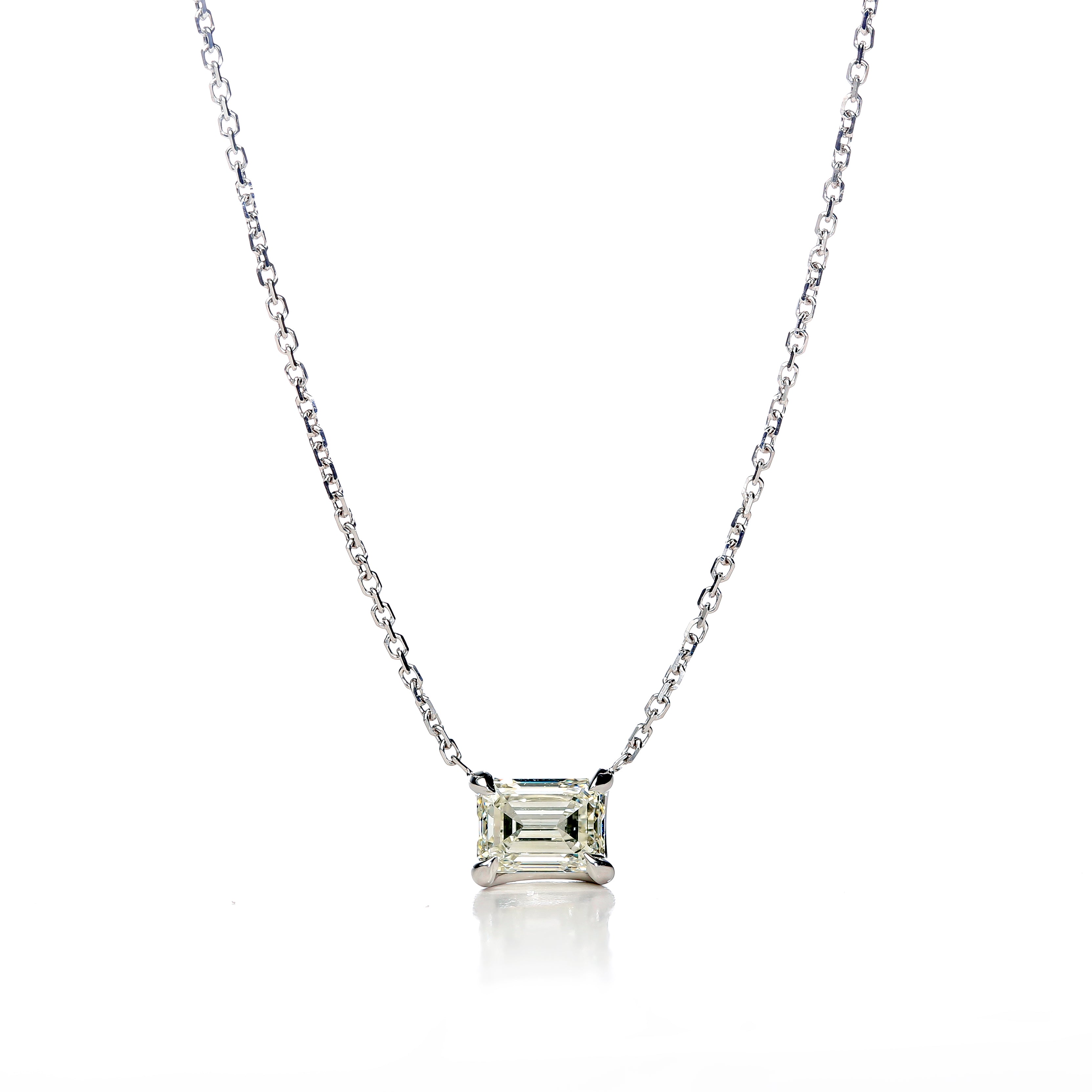 Emerald-Cut Diamond Pendant