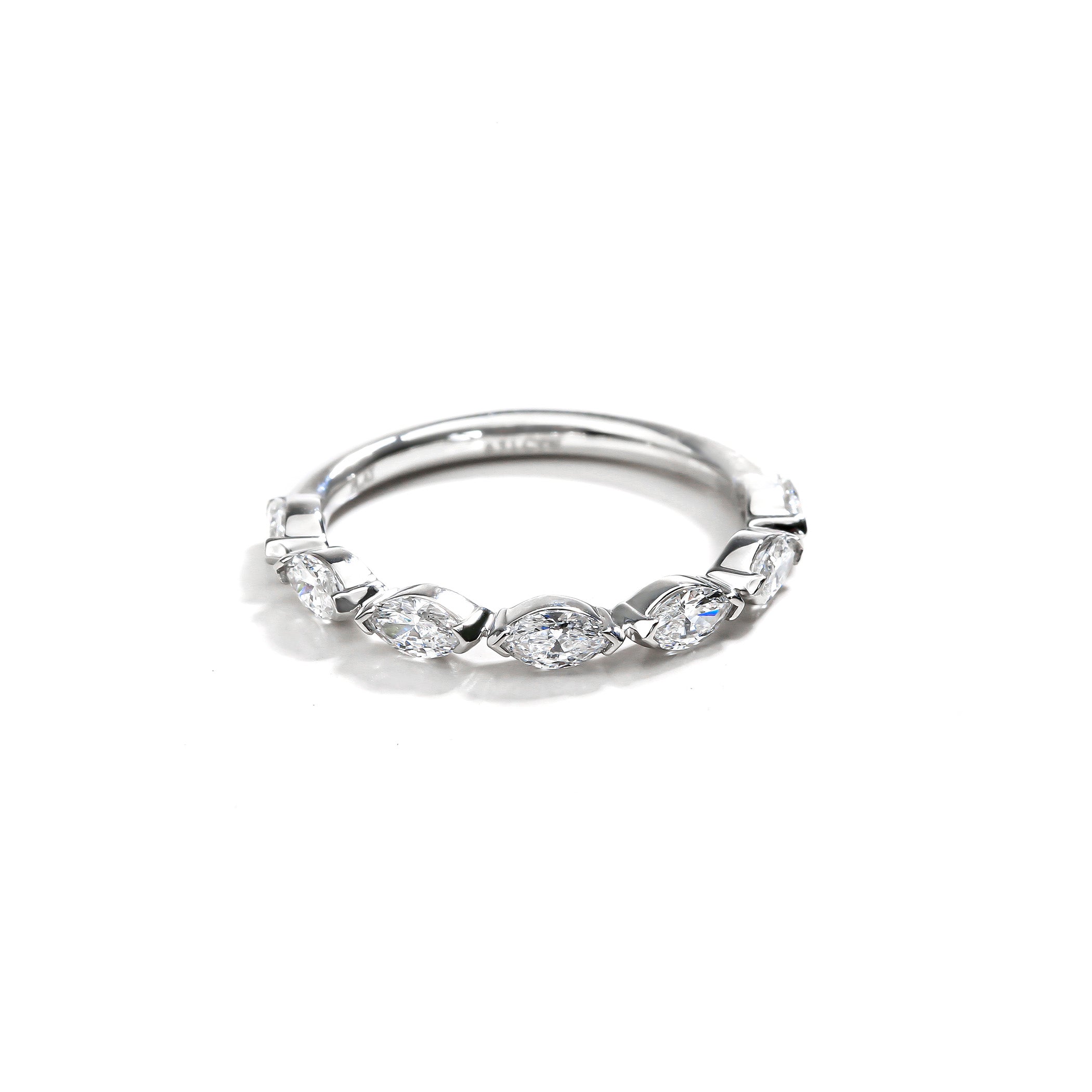 Stunning 1.00 CTW Nine-Stone Marquise-Cut Diamond Band