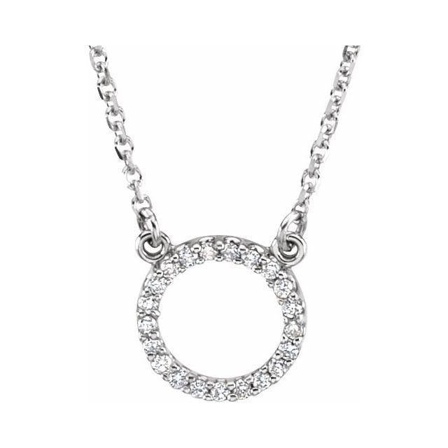 Small Diamond Circle Pendant - Lumije New York