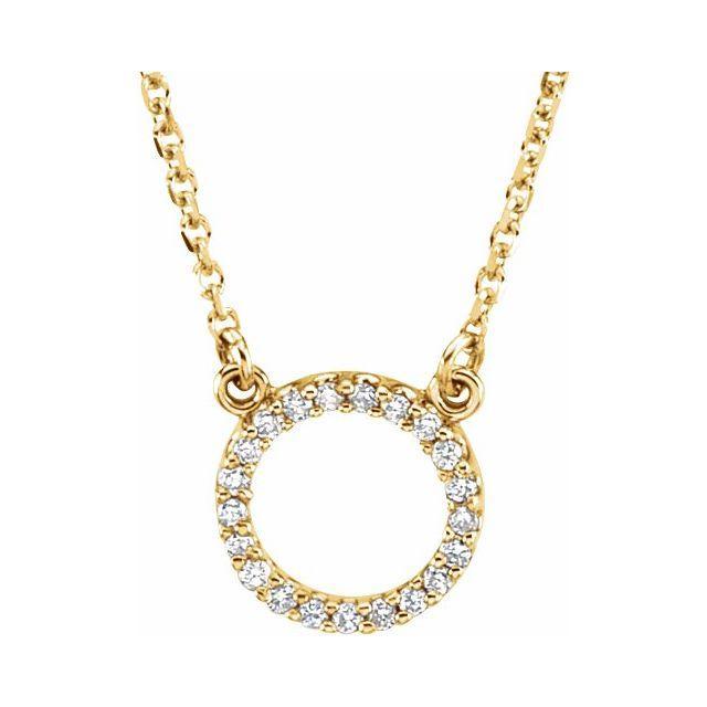 Small Diamond Circle Pendant - Lumije New York