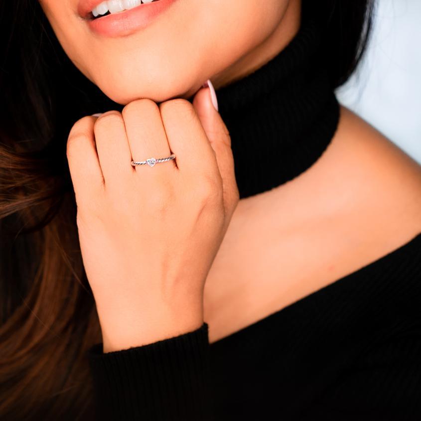 Twisted Heart Ring - Lumije New York
