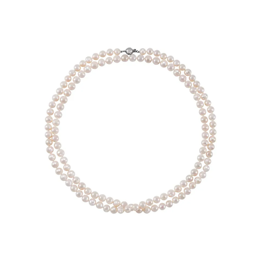 Cultured White Pearl Stainless Steel Necklace