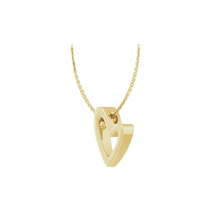 ELONGATED HEART NECKLACE