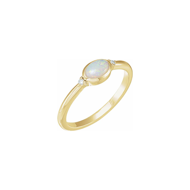 Natural Fire Opal Ring for Woman
