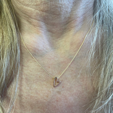 Elongated Heart Necklace