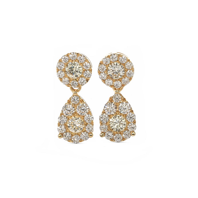 Dazzling Happy Teardrop Diamond Earrings Lumij
