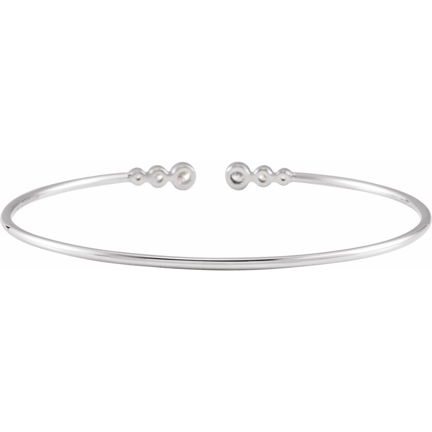Friend for Life Gold and Natural Diamond Bangle