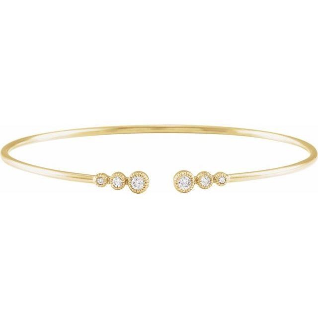 Friend for Life Gold and Natural Diamond Bangle