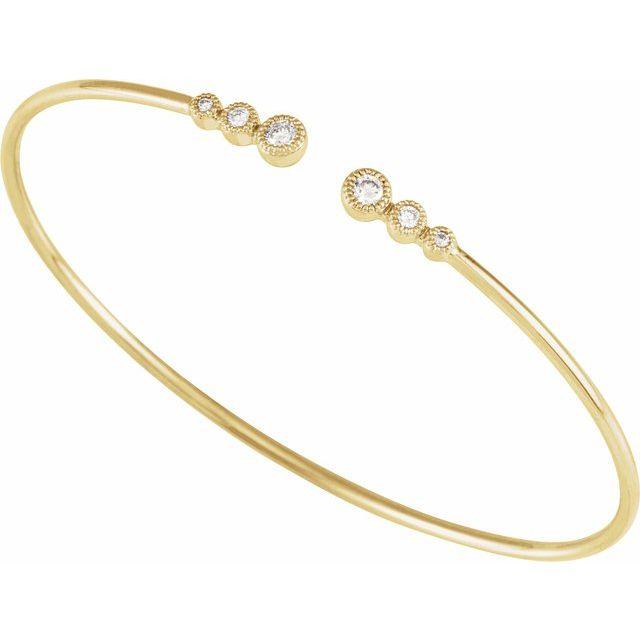 Friend for Life Gold and Natural Diamond Bangle