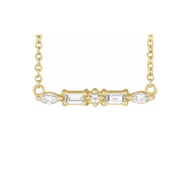 Art-Deco Diamond Bar Necklace