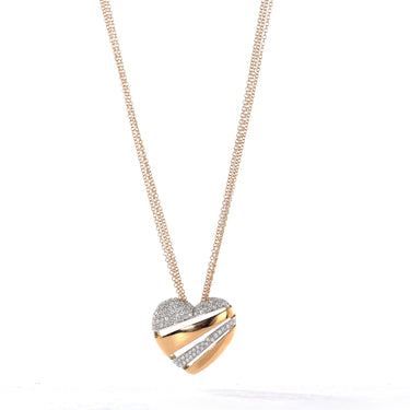Doubly In Love Gold & Diamond Pendant